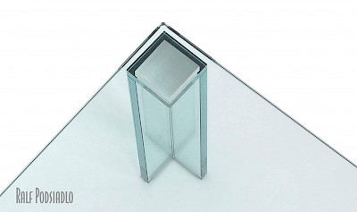 Glastische nach Maß RETTAN - DETAIL - Glas, Edelstahl oder Messing