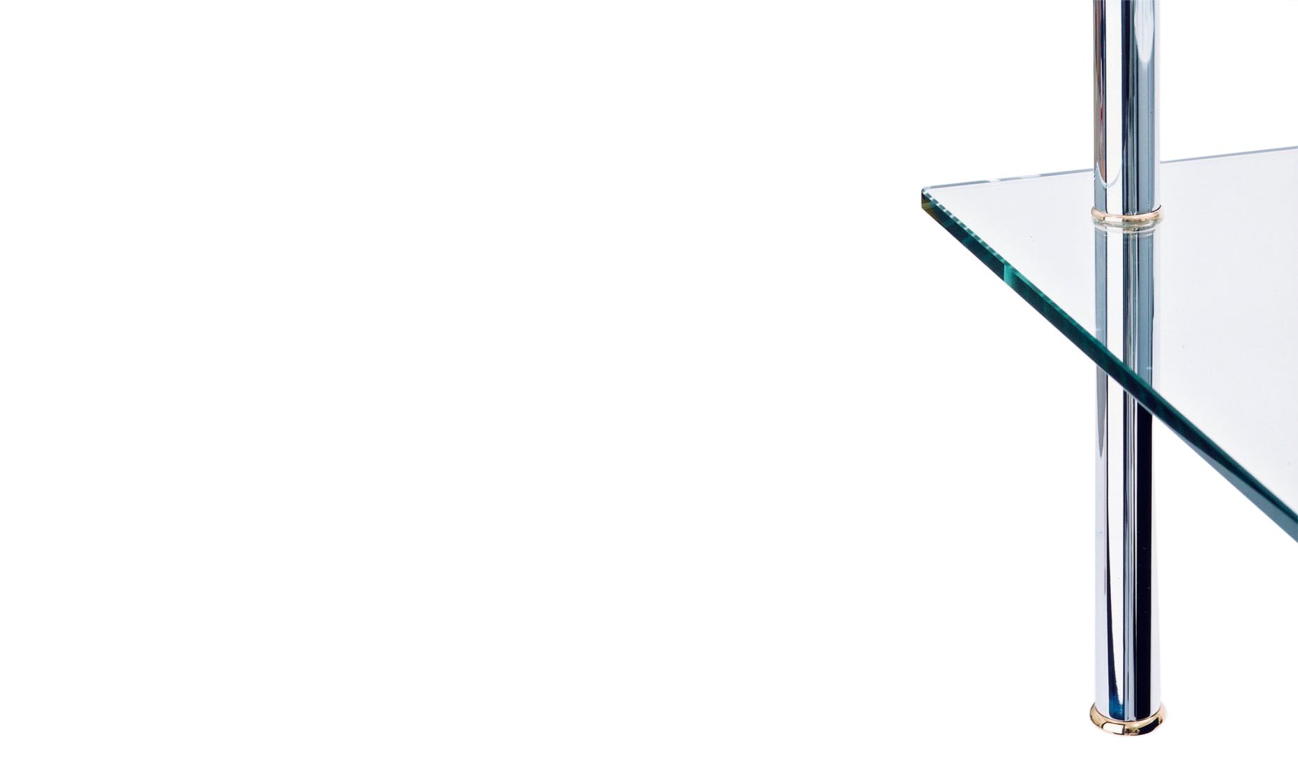 Couchtisch DUO Bicolor Chrom/Messing Edelstahl/Messing