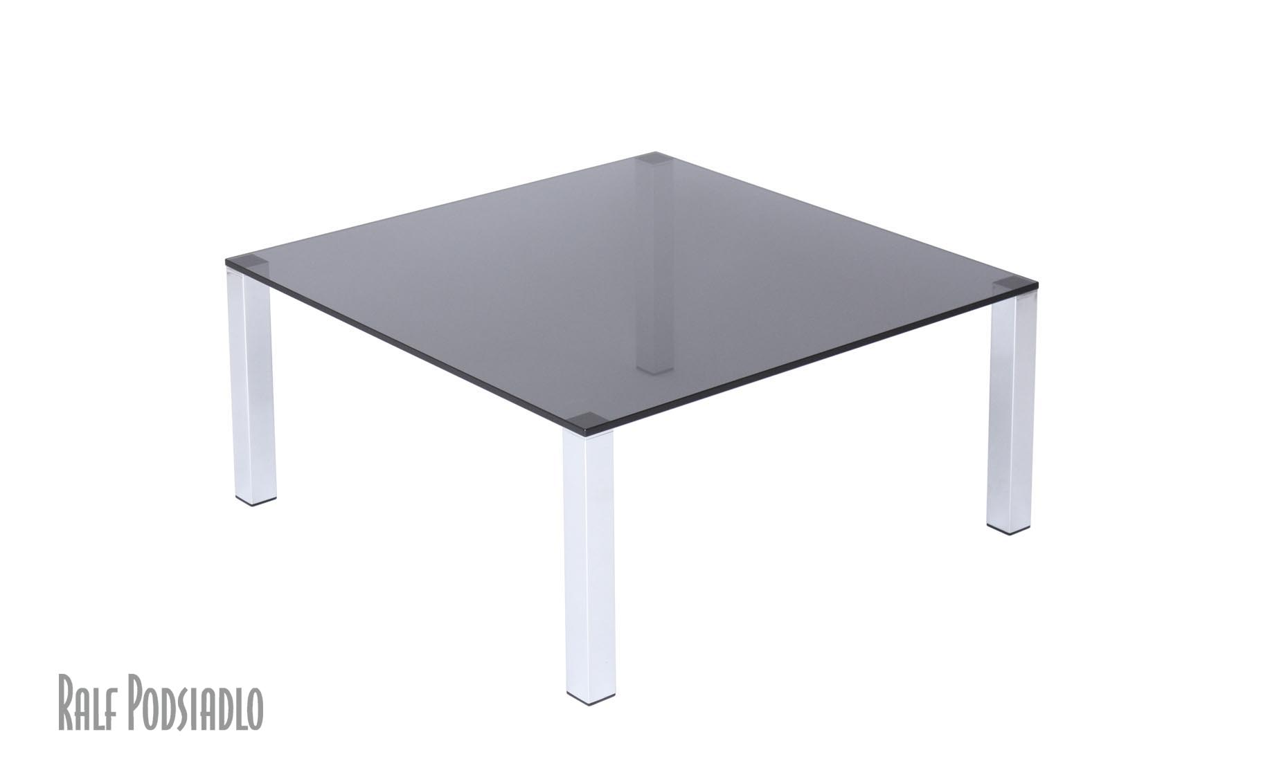 Glastische CUB-OUT - getöntes Glas, Edelstahl oder Chrom