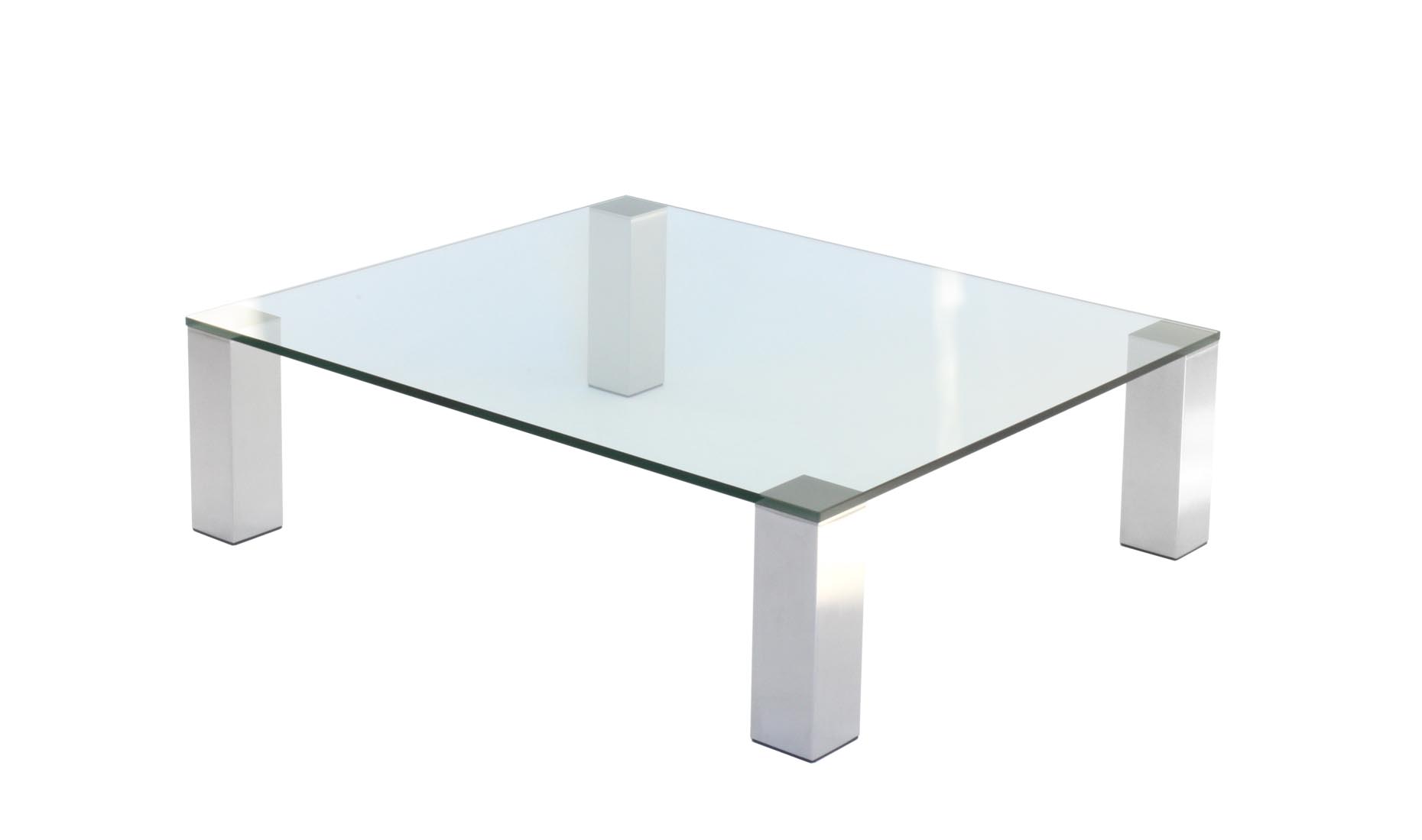 Glastisch Tischbeine Stahl, quadratisch 100x100mm