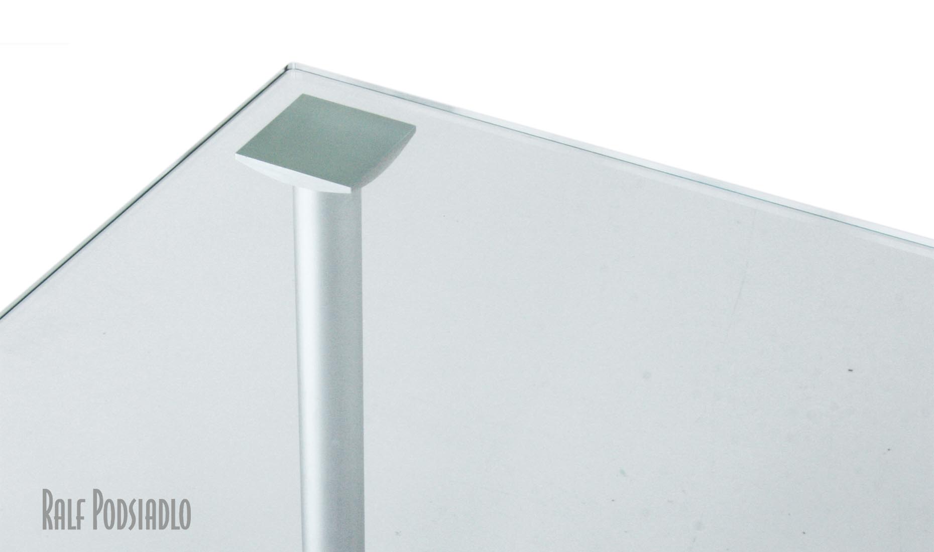 Glastische rechteckig, jedes Maß, Glas-Adapter quadratisch