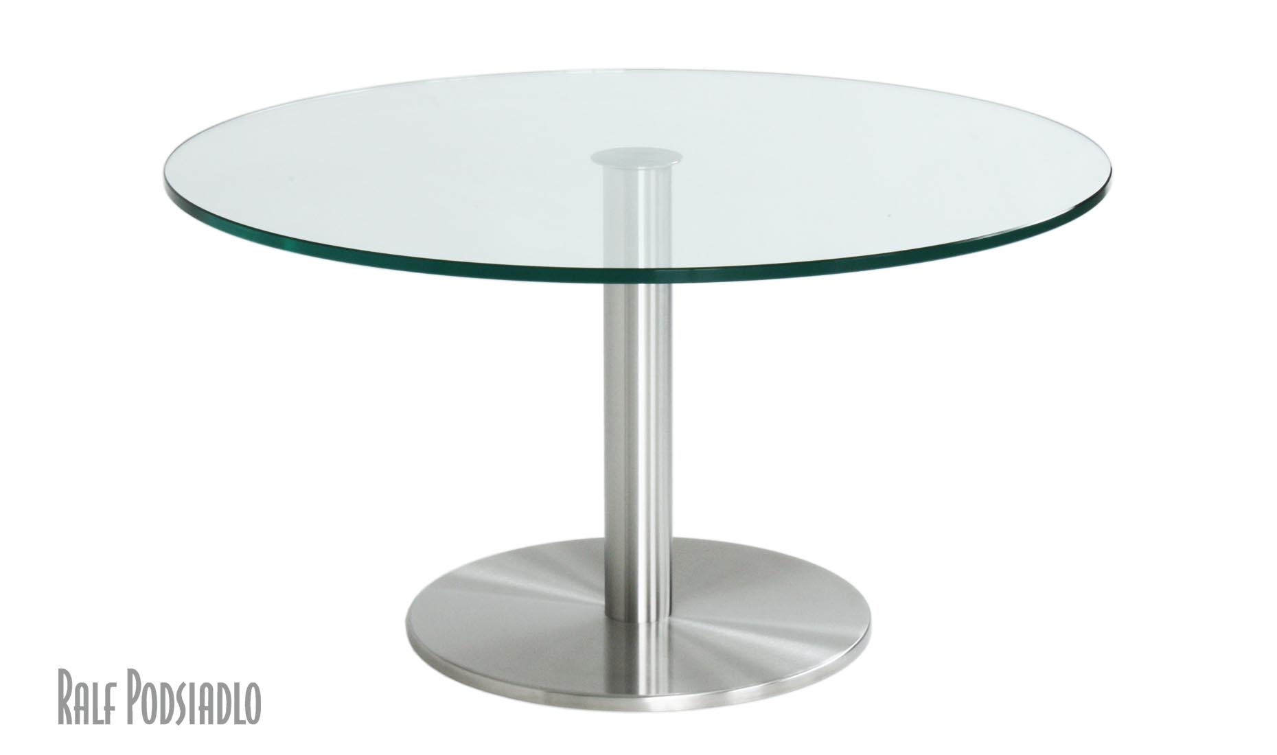 Säulen-Tische, Couchtische nach Maß - Glasplatte rund 70cm 80cm 90cm