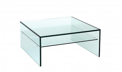 Nurglas-Design-Couchtische: Floatglas, satiniertes, helles (Optiwhite), graues (Rauchglas), lackiertes Glas