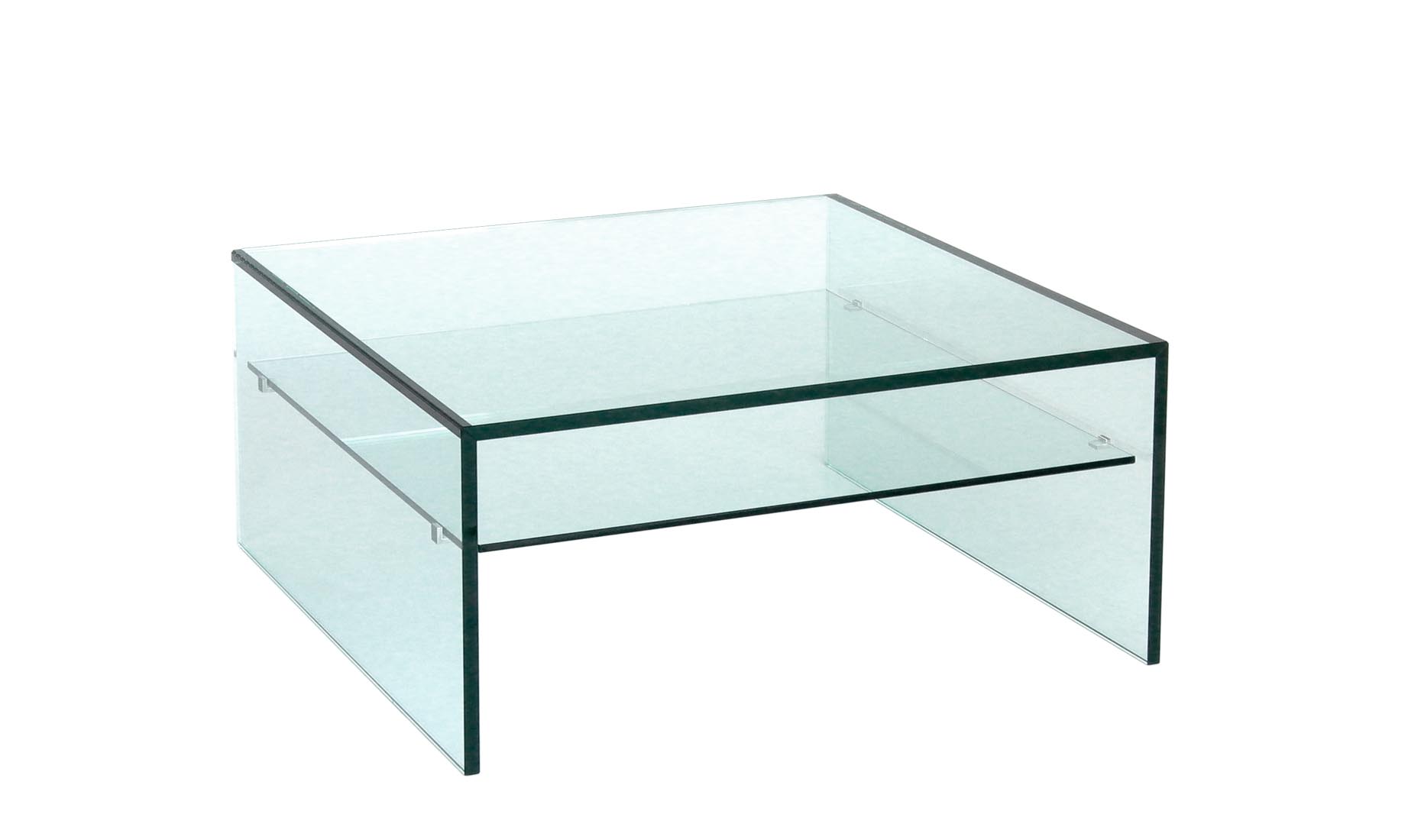 Nurglas-Design-Couchtische: Floatglas, satiniertes, helles (Optiwhite), graues (Rauchglas), lackiertes Glas