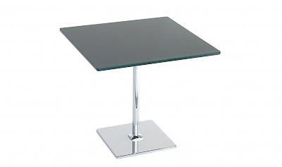 Beistelltische nach Maß CENTRO BODEN-Q - Glas, Edelstahl, Chrom
