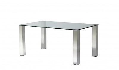 Glastische, Esstische, Küchentische CUB-100-OUT Edelstahl gebürstet