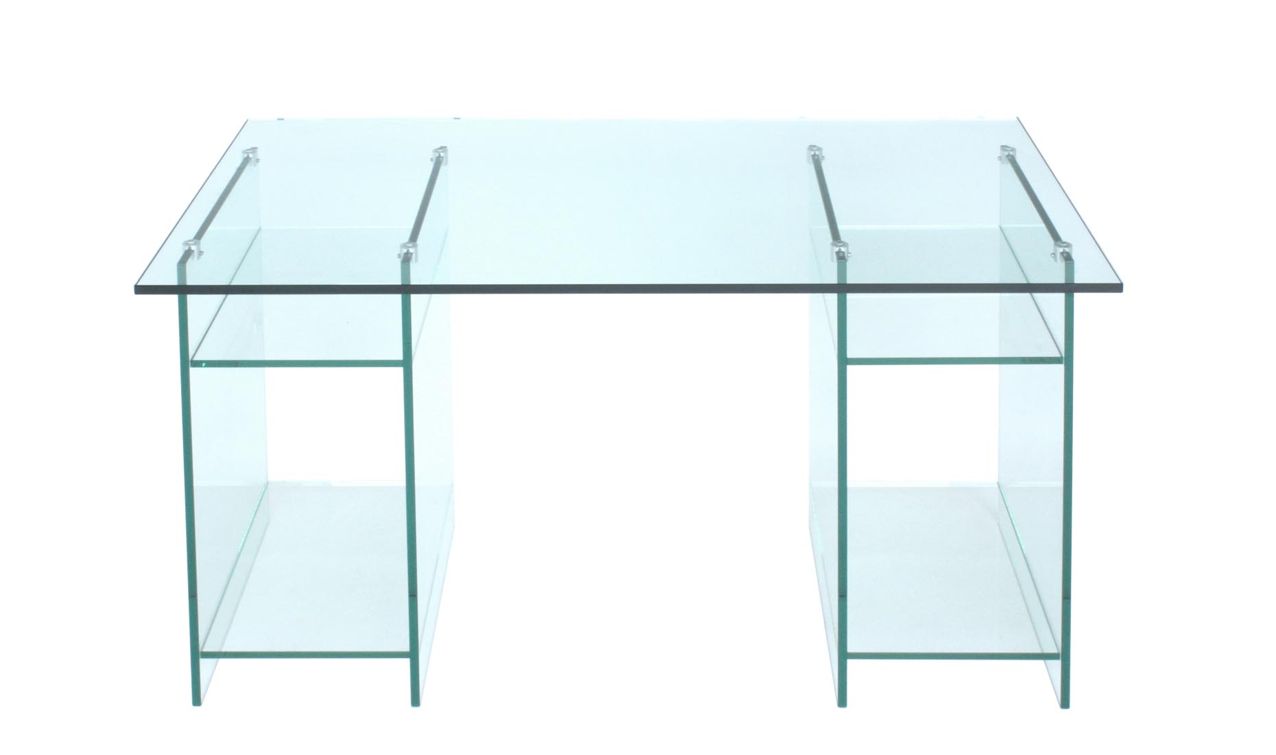 Schreibtische nur aus Glas OPEN-T-2B Tische nach Maß