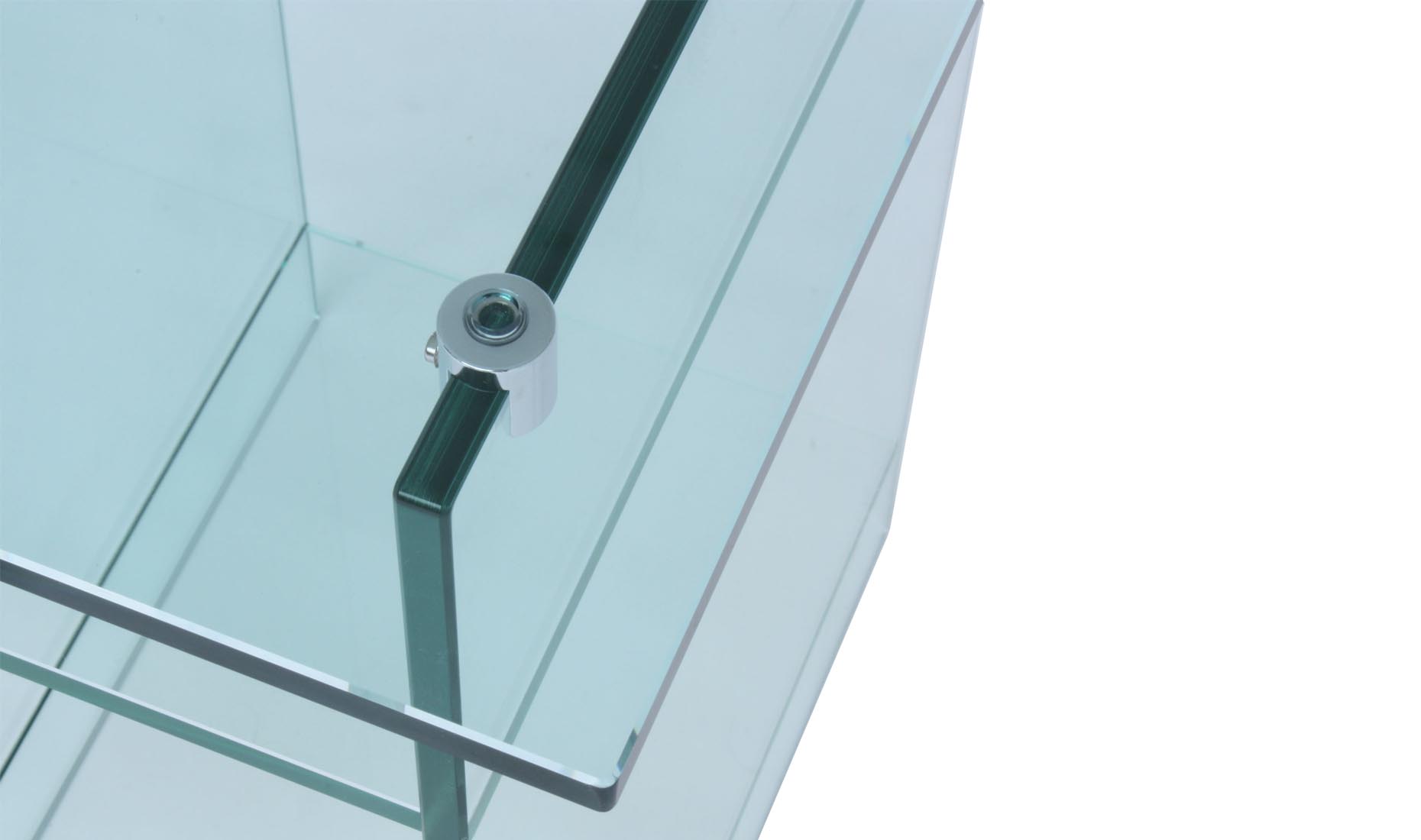 Glascontainer für PC - Schreibtische nach Maß