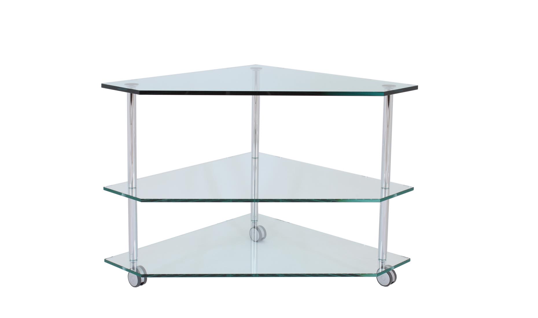 ETAGE-3B Dreieck - Designer Möbel nach Maß - Glasmöbel - Satinato Glas, helles Glas (Optiwhite), Rauchglas