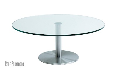 CENTRO Säule D60mm Bodenplatte D41cm, Glasplatten rund