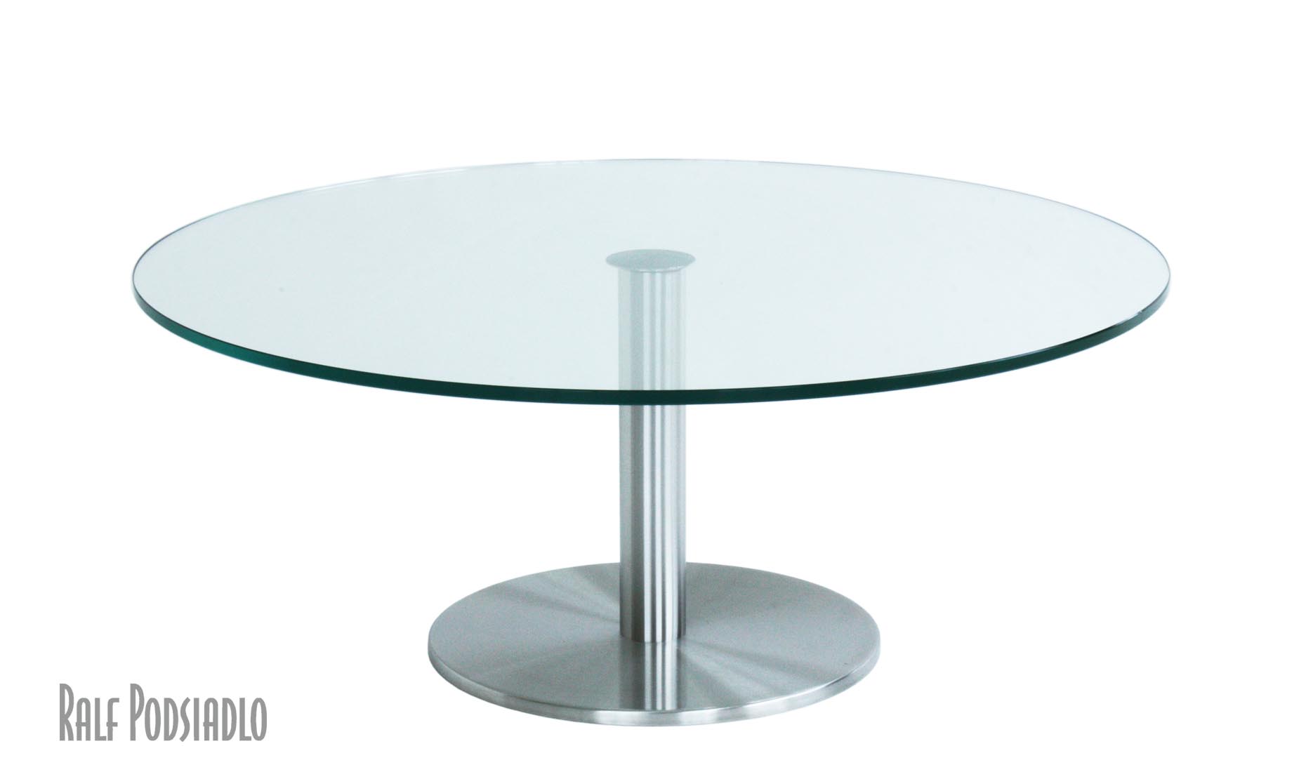 CENTRO Säule D60mm Bodenplatte D41cm, Glasplatten rund