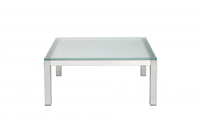 Rahmentisch nach Maß, satinierte Float-Glasplatte