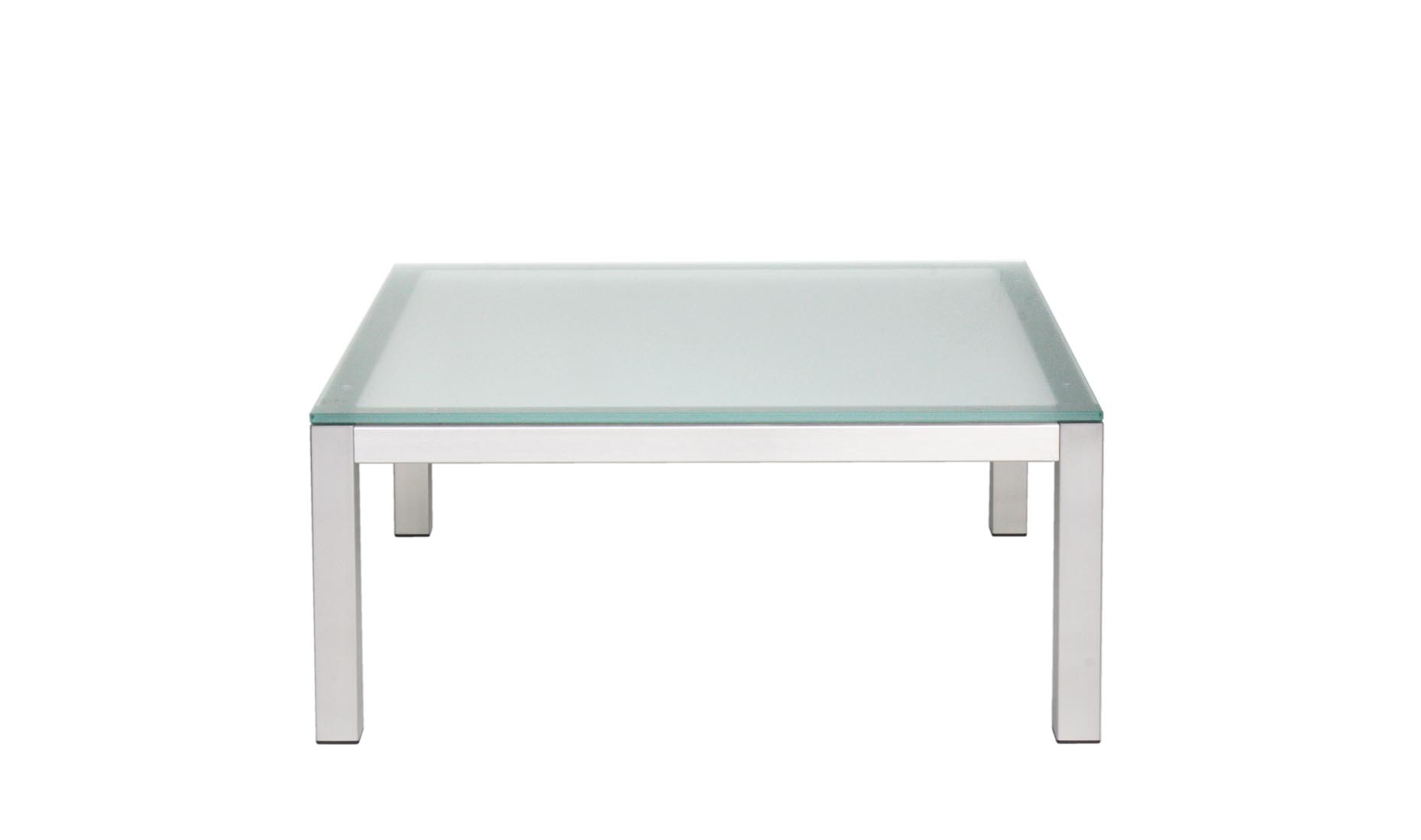 Rahmentisch nach Maß, satinierte Float-Glasplatte