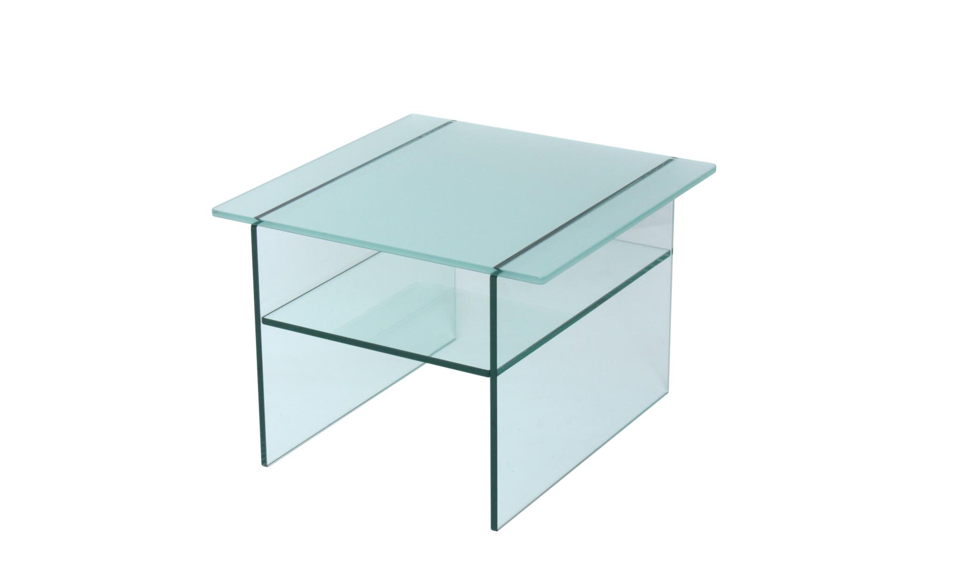 Ecktisch pures Glas OPEN-T-2B Tische nach Maß