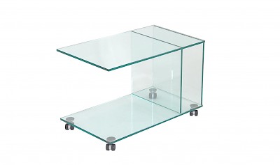 Glastische OPEN-SIDE nur aus Glas (Beistelltische)