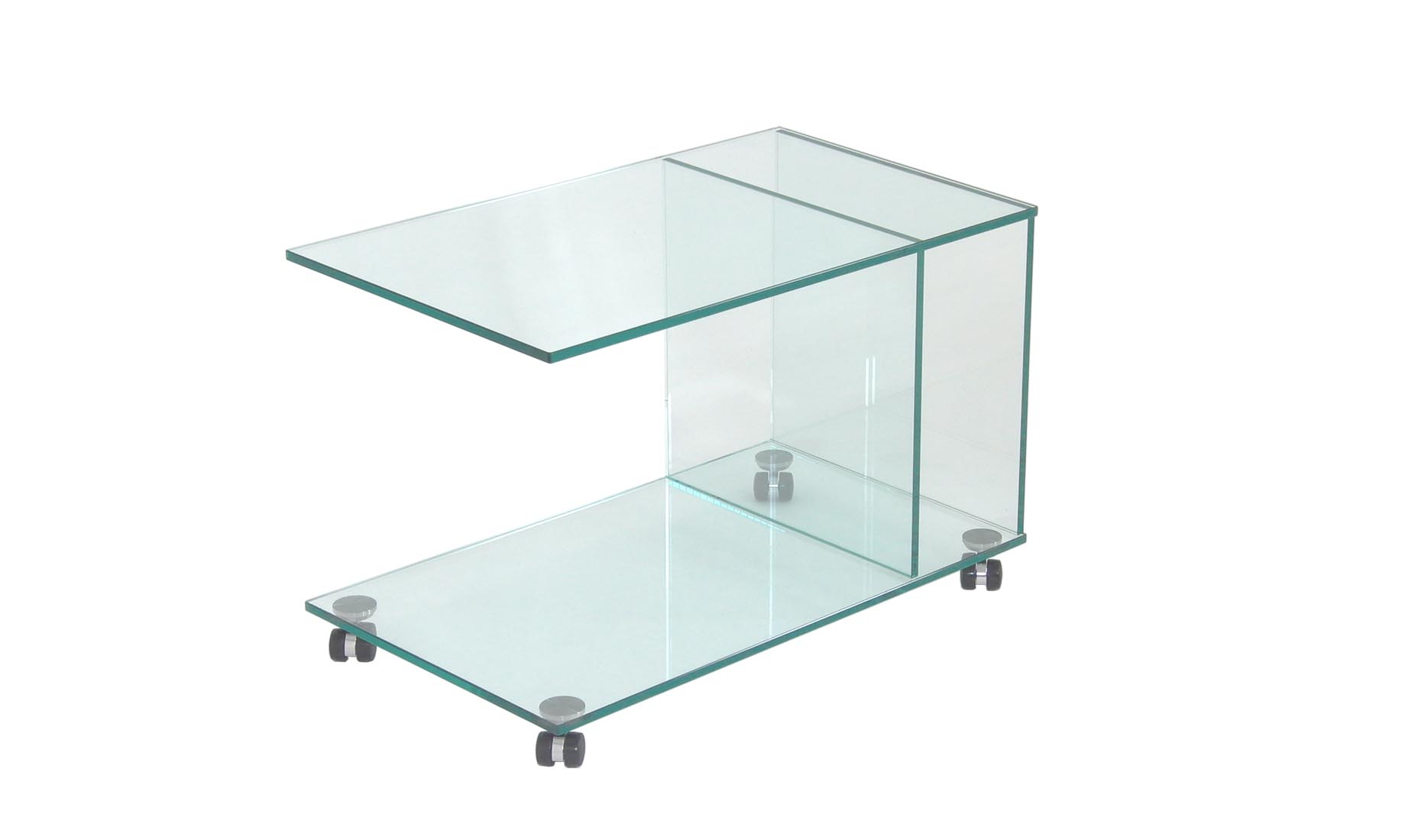 Glastische OPEN-SIDE nur aus Glas (Beistelltische)