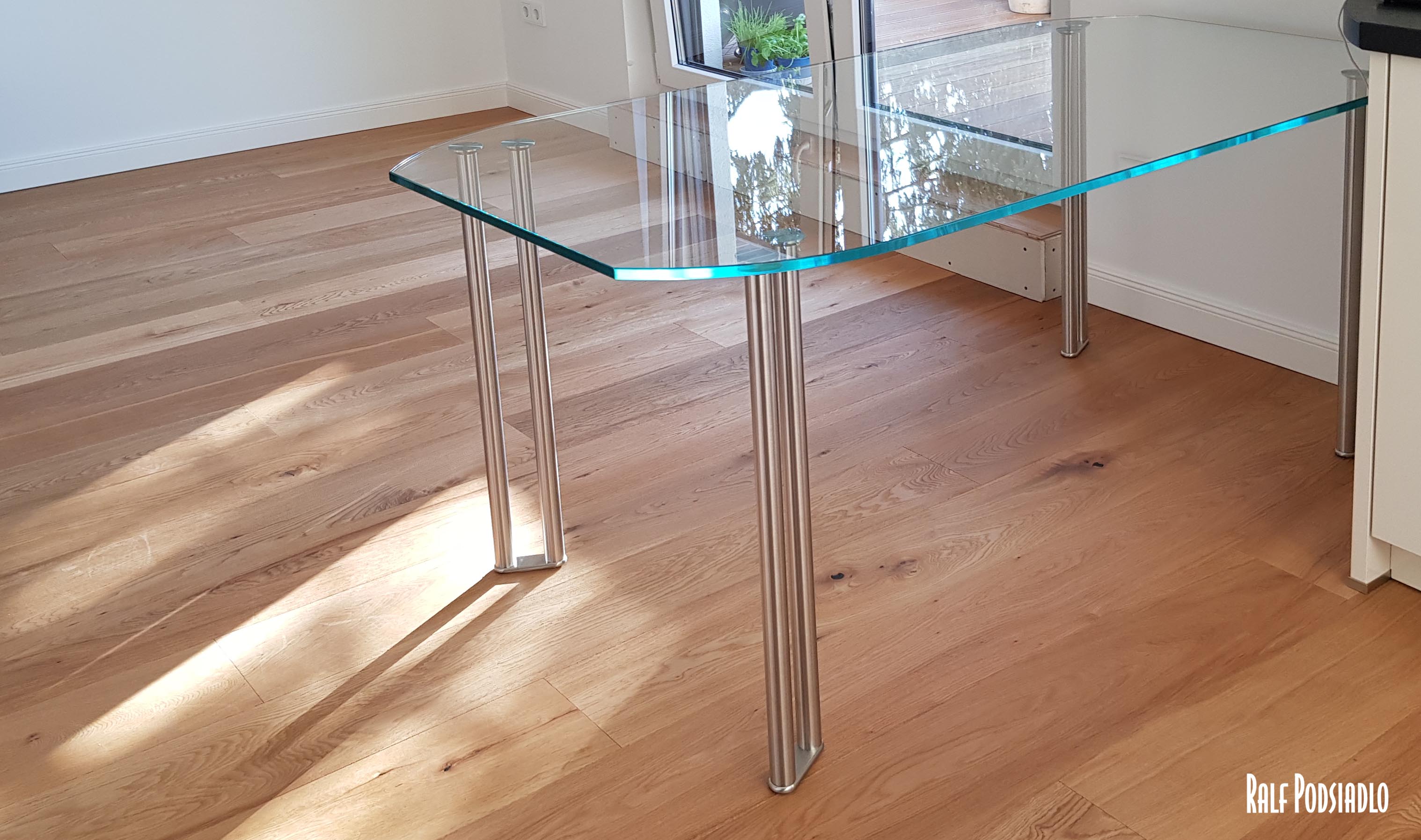 Esstisch, Küchentisch DIAGO - Optiwhite Bootsform