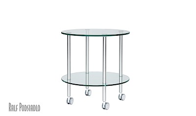 Glas-Wagen, Bar-Wagen, Servierwagen, mobile Minibar auf Rollen