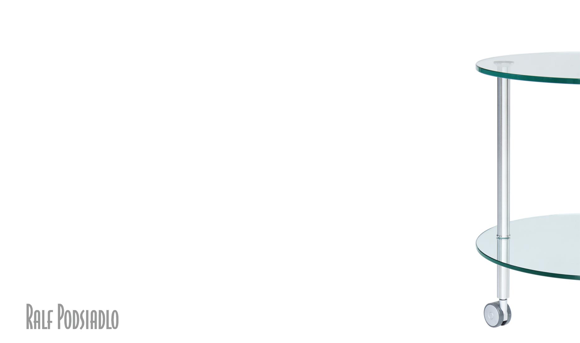 Glas-Wagen, Roll-Wagen, Servierwagen, mobile Mini-Bar auf Rollen