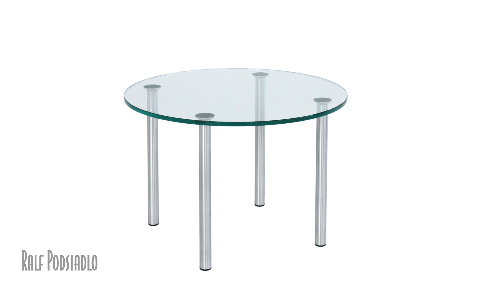 Glastische Couchtisch rund D60cm, Tischhöhe nach Wunsch