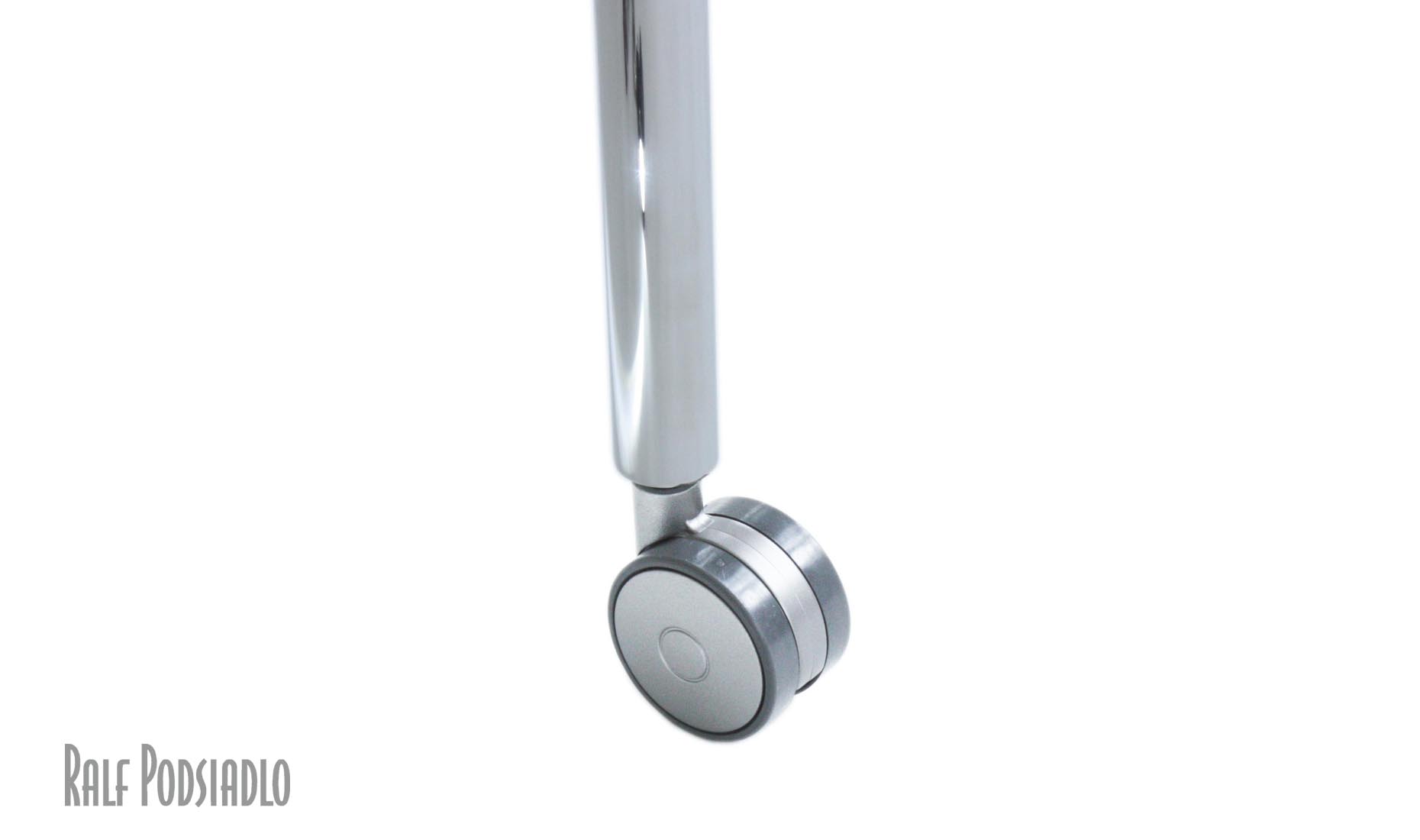 Rolle ø60mm, Farbe - Edelstahl, für poliertes Glastisch-Gestell